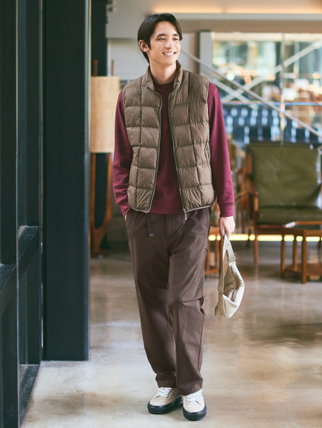 Жилет PUFFERTECH Uniqlo на блискавці 1159852987 (Коричневий XL)