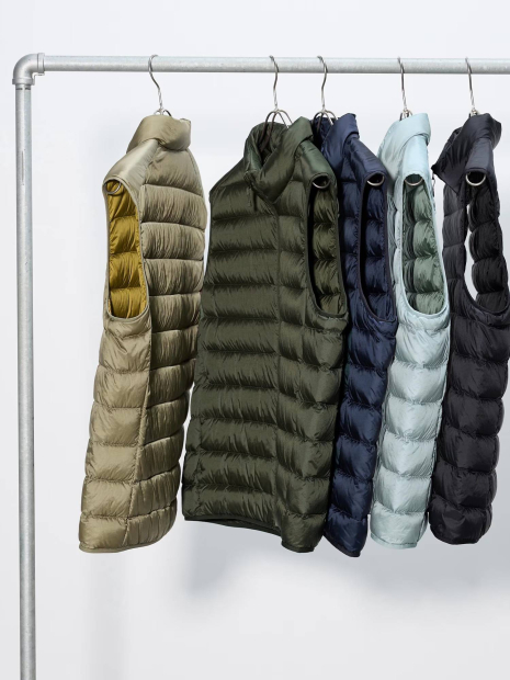 Ультралегкий пуховый жилет Uniqlo на молнии 1159853754 (Зеленый 3XL)