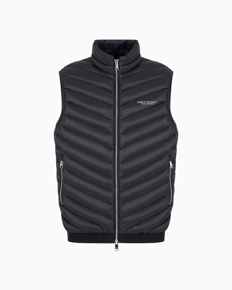 Мужская стеганая жилетка Armani Exchange безрукавка 1159854143 (Черный L)