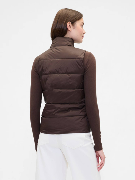 Теплая женская жилетка GAP безрукавка 1159856466 (Коричневый XXL)