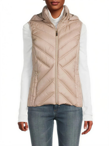 Женская жилетка Michael Kors с капюшоном 1159856557 (Бежевый M)