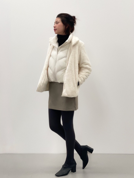 Теплий жилет Uniqlo 1159856695 (Молочний XXL)