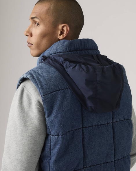 Джинсовая жилетка Levi's безрукавка 1159857883 (Синий L)