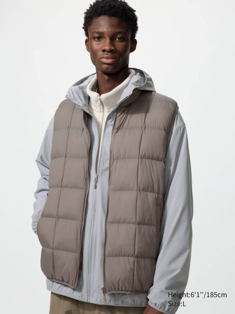 Жилет PUFFERTECH Uniqlo на молнии 1159858553 (Бежевый M)