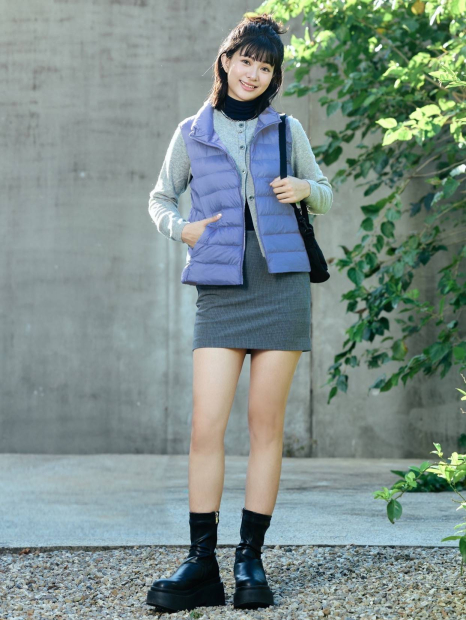 Теплый жилет PUFFTECH Uniqlo 1159859041 (Сиреневый XXL)