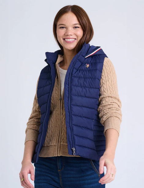 Женская жилетка U.S. Polo Assn с капюшоном 1159864067 (Синий XS)