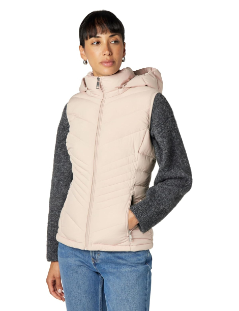Женская жилетка Calvin Klein с отстегивающимся капюшоном 1159867390 (Бежевый XS)