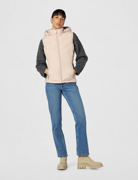 Женская жилетка Calvin Klein с отстегивающимся капюшоном 1159867390 (Бежевый XS)