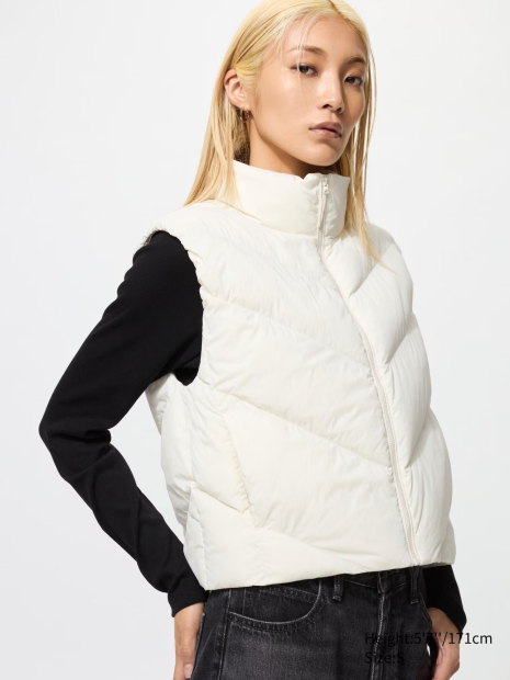 Теплый жилет Uniqlo 1160707672 (Молочный XXL)