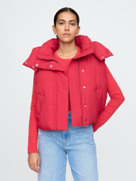 Теплая женская жилетка GAP безрукавка 1159838506 (Красный L)