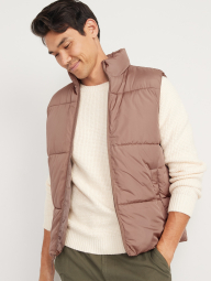 Теплая дутая жилетка Old Navy безрукавка 1159838930 (Коричневый XL)
