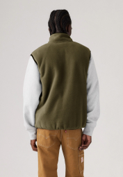 Мужская флисовая жилетка Levi's безрукавка 1159848555 (Оливковый M)