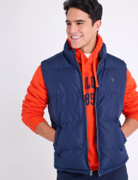 Мужская дутая жилетка U.S. Polo Assn на молнии 1159851441 (Синий M)