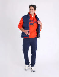 Мужская дутая жилетка U.S. Polo Assn на молнии 1159851441 (Синий M)