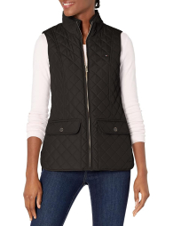 Стеганая женская жилетка Tommy Hilfiger безрукавка с карманами 1159852832 (Черный XS)