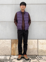 Жилет PUFFERTECH Uniqlo на блискавці 1159852980 (Фіолетовий M)