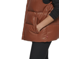 Жіноча жилетка Levi's безрукавка зі штучної шкіри 1159853483 (Коричневий XS)