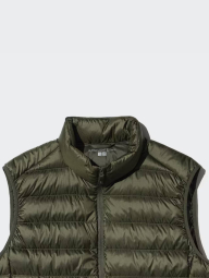 Ультралегкий пуховый жилет Uniqlo на молнии 1159853754 (Зеленый 3XL)