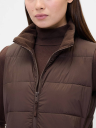 Теплая женская жилетка GAP безрукавка 1159856466 (Коричневый XXL)