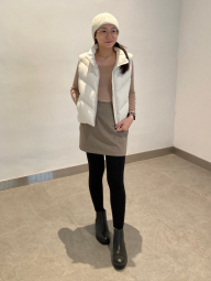 Теплий жилет Uniqlo 1159856695 (Молочний XXL)