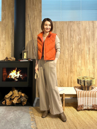 Теплий жилет Uniqlo 1159856930 (Помаранчевий XXL)