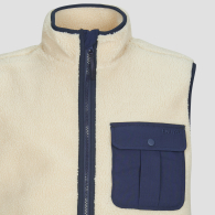 Мужская жилетка из экомеха Levi's безрукавка 1159857677 (Молочный L)