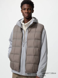Жилет PUFFERTECH Uniqlo на молнии 1159858553 (Бежевый M)