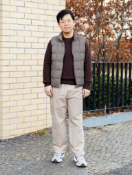 Жилет PUFFERTECH Uniqlo на молнии 1159858553 (Бежевый M)