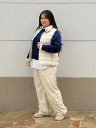 Теплий жилет PUFFTECH Uniqlo 1159859040 (Молочний XXL)