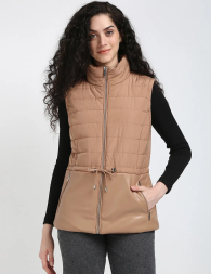 Женская жилетка Calvin Klein на молнии 1159860550 (Коричневый XS)