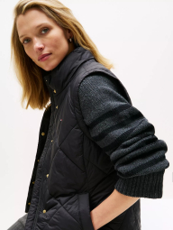 Стигана жіноча жилетка Tommy Hilfiger безрукавка 1161297564 (Чорний L)