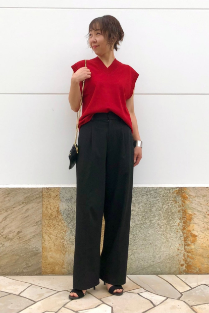 В'язана жилетка UNIQLO 1159839884 (Червоний 3XL)