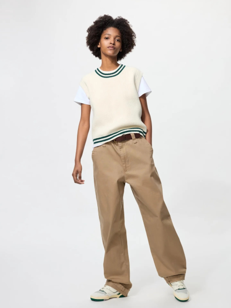 Вязаная жилетка UNIQLO 1159846835 (Молочный M)