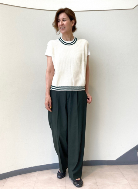 Вязаная жилетка UNIQLO 1159846835 (Молочный M)