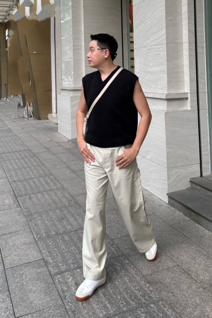 Вязаная жилетка UNIQLO 1159849421 (Черный XXL)