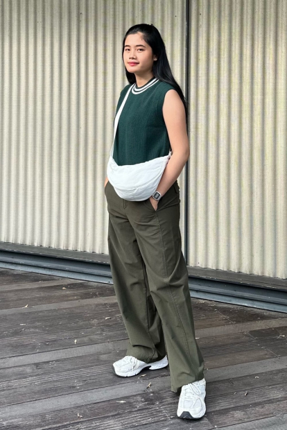 В'язана жилетка UNIQLO 1159849433 (Зелений M)