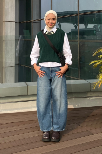 В'язана жилетка UNIQLO 1159849433 (Зелений M)