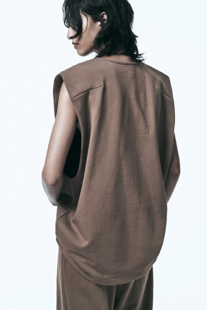 Жіночий жилет ZARA оверсайз 1159849468 (Коричневий L)