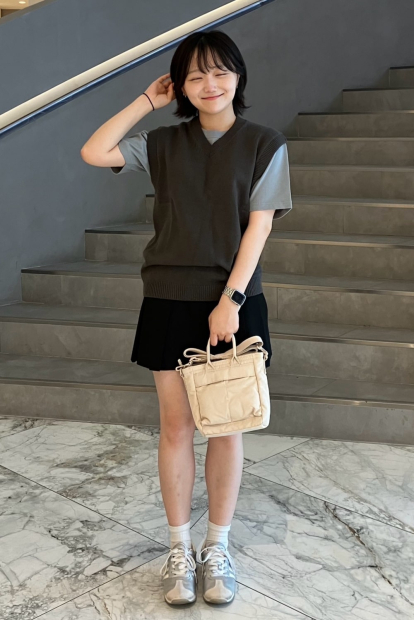 В'язана жилетка UNIQLO 1159851104 (Сірий XS)