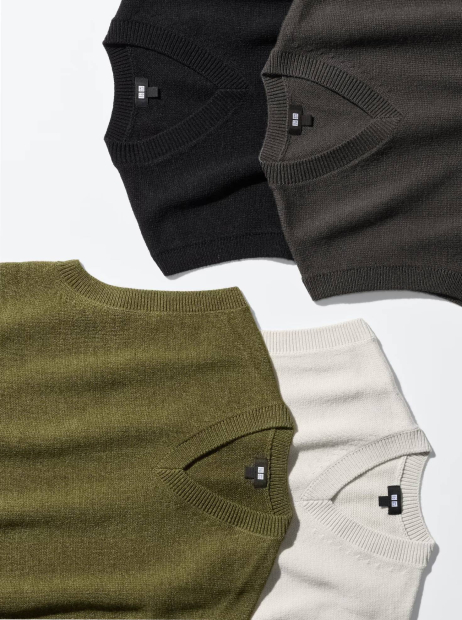 В'язана жилетка UNIQLO 1159851104 (Сірий XS)