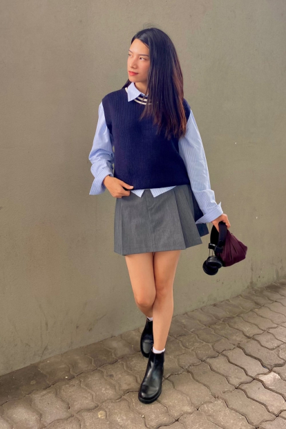 Вязаная жилетка UNIQLO 1159851987 (Синий XXL)