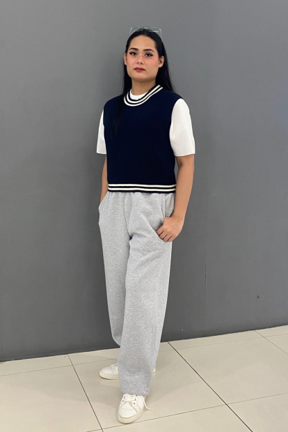 Вязаная жилетка UNIQLO 1159851987 (Синий XXL)