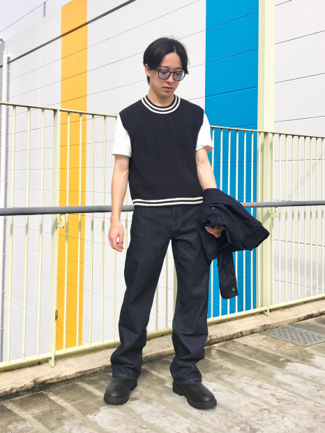 Вязаная жилетка UNIQLO 1159851987 (Синий XXL)