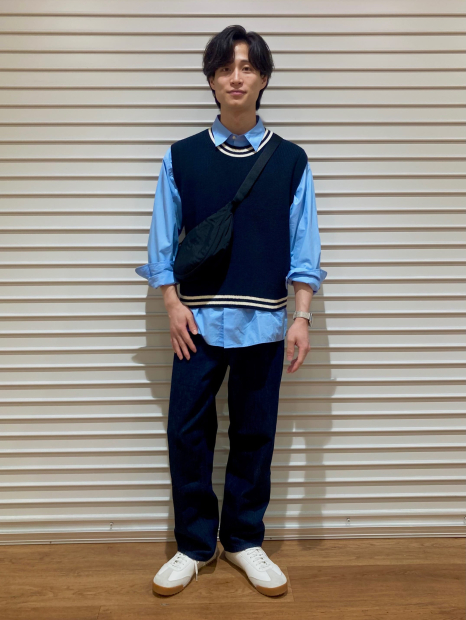 Вязаная жилетка UNIQLO 1159851987 (Синий XXL)