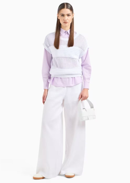 Женская вязаная жилетка Armani Exchange 1159854056 (Белый XL)