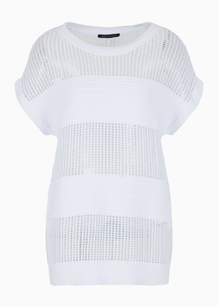 Женская вязаная жилетка Armani Exchange 1159854056 (Белый XL)