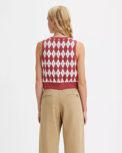 Женская вязаная жилетка Levi's 1159854291 (Красный L)