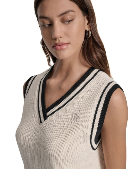 В'язаний жилет DKNY з логотипом 1159863836 (Молочний M)