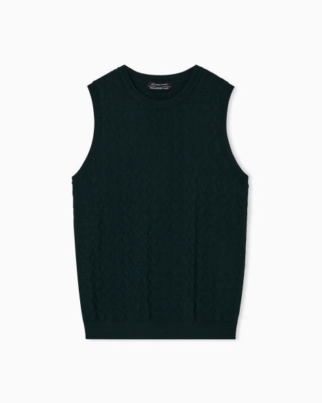 Женская вязаная жилетка Armani Exchange 1159864267 (Зеленый XS)
