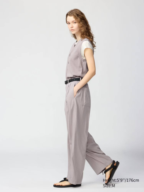 Вязаная жилетка UNIQLO на пуговицах 1159865271 (Сиреневый XL)